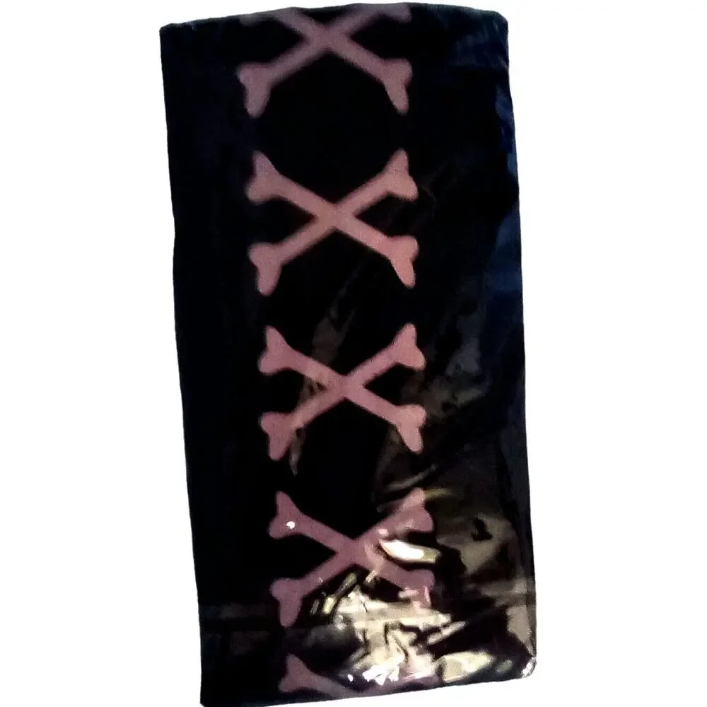 Black Bow Stockings Crossed Bones Choose Red/Pink Coquette Lolita Valentine's